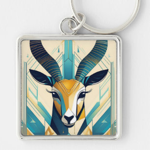 Art Deco Gazelle Sleutelhanger