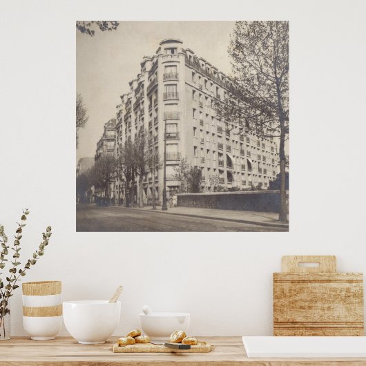 Art Deco-gebouw in Parijs, jaren dertig Poster (Keuken)