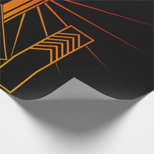 Art Deco Gebouwen Cadeaupapier (Hoek)