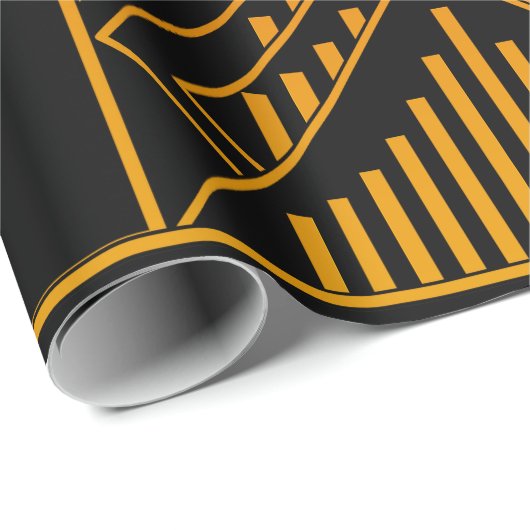 Art Deco Gebouwen Cadeaupapier (Rol Hoek)