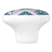 Art Deco gebouwen en palmen Keramische Knop (Zijkant)