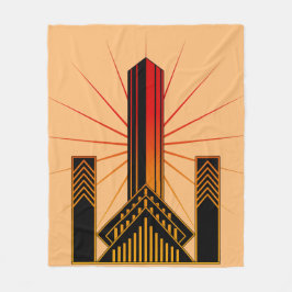 Art Deco gebouwen Fleece Deken