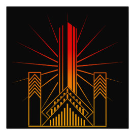 Art Deco Gebouwen Foto Afdruk