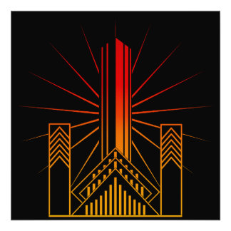 Art Deco Gebouwen Foto Afdruk