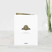 Art Deco gebouwen zwart, gouden bruiloft Bedankt (Achterkant)
