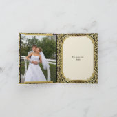 Art Deco gebouwen zwart, gouden trouw bedankt (Binnen)