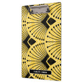 Art Deco Geel  Pauw Patroon Klembord (Links)