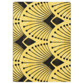 Art Deco Geel  Pauw Patroon Klembord (Achterkant)