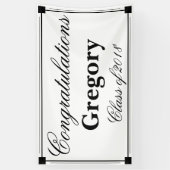 Art Deco Gefeliciteerd Graduation Party Spandoek (Verticaal)