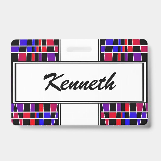 Art Deco "Gefractioneerd" door Kenneth Yoncich Badge (Voorzijde)