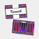 Art Deco "Gefractioneerd" door Kenneth Yoncich Badge (Voor- en achterkant)