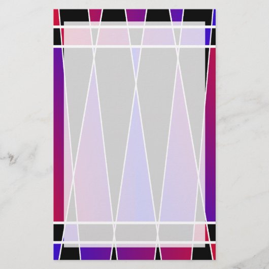 Art Deco "Gefractioneerd" door Kenneth Yoncich Briefpapier (Voorkant)