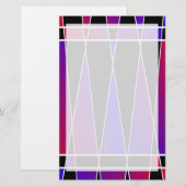 Art Deco "Gefractioneerd" door Kenneth Yoncich Briefpapier (Voorkant / Achterkant)