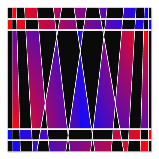 Art Deco "Gefractioneerd" door Kenneth Yoncich Foto Afdruk (Voorkant)