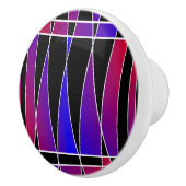 Art Deco "Gefractioneerd" door Kenneth Yoncich Keramische Knop (Rechts)