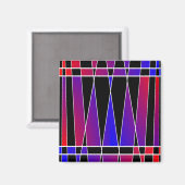 Art Deco "Gefractioneerd" door Kenneth Yoncich Magneet (Voorkant / Achterkant)