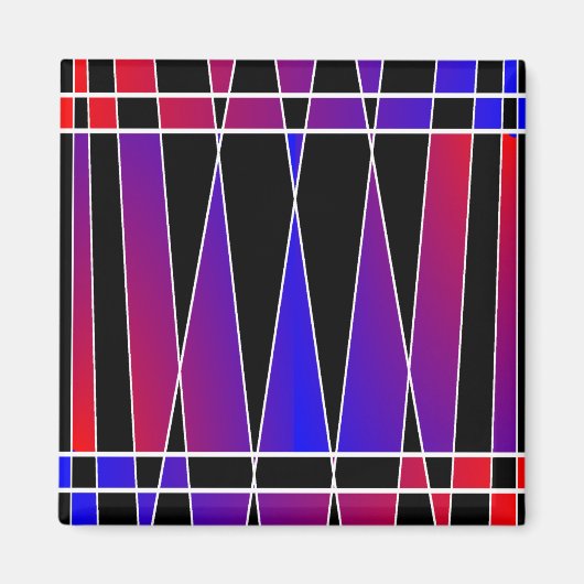 Art Deco "Gefractioneerd" door Kenneth Yoncich Magneet (Voorkant)