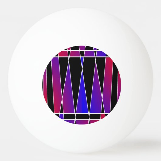 Art Deco "Gefractioneerd" door Kenneth Yoncich Pingpongbal (Voorkant)