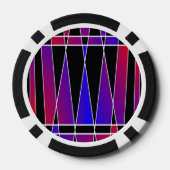 Art Deco "Gefractioneerd" door Kenneth Yoncich Poker Chips (Achterkant)