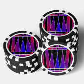 Art Deco "Gefractioneerd" door Kenneth Yoncich Poker Chips (Opstapeling)