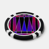 Art Deco "Gefractioneerd" door Kenneth Yoncich Poker Chips (Enkel)