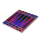 Art Deco "Gefractioneerd" door Kenneth Yoncich Tegeltje (Zijkant)