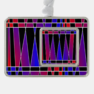 Art Deco "Gefractioneerd" door Kenneth Yoncich Verzilverd Omlijst Ornament
