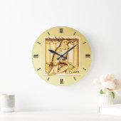 Art Deco-gehouwen steen valk - goud Grote Klok (Huis)