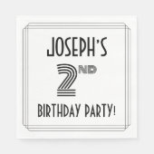 Art Deco Geïnspireerd 2e verjaardag, aangepaste na Servet (Voorkant)