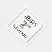 Art Deco Geïnspireerd 2e verjaardag, aangepaste na Servet (Hoek)