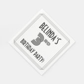 Art Deco Geïnspireerd 3rd Birthday Party, aangepas Servet (Hoek)