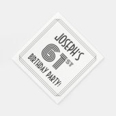 Art Deco Geïnspireerd 61st Birthday Party, aangepa Servet (Hoek)