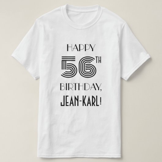 Art Deco Geïnspireerd Bekijk het 56e Shirt op de g (Design voorkant)