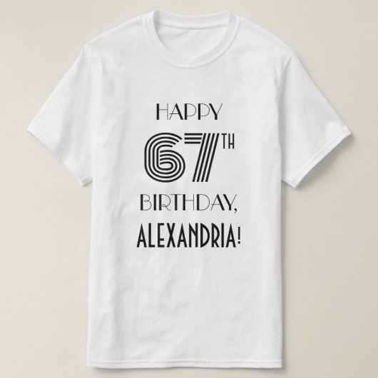 Art Deco Geïnspireerd Bekijk het 67e Shirt van de  (Design voorkant)