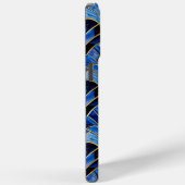 Art Deco Geïnspireerd Blauw Gekleurde iPhone / iPa Case-Mate iPhone Case (Achterkant / Rechts)