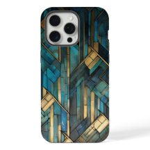 Art Deco Geïnspireerd Blauwgroen Goud Turquoise Be