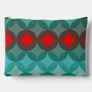 Art Deco Geïnspireerd blauwgroen & rood abstract Etui
