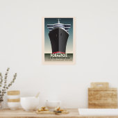 Art Deco Geïnspireerd cruise Poster (Keuken)