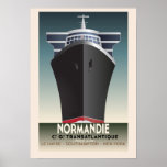 Art Deco Geïnspireerd cruise Poster<br><div class="desc">Een Art Deco inspireerde een reisposter met een cruiseschip.</div>