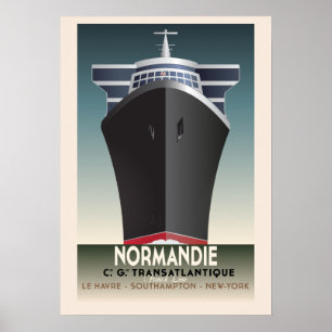Art Deco Geïnspireerd cruise Poster