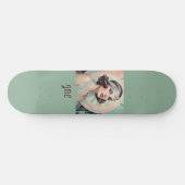 Art Deco Geïnspireerd Lady Retro Elegant Monogram Persoonlijk Skateboard (Horizontaal)