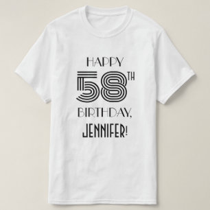 Art Deco geïnspireerd look 58ste verjaardagsfeestj T-shirt