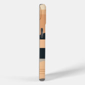 Art Deco geïnspireerd ontwerp in perzik en zwart Case-Mate iPhone Case (Achterkant / Rechts)