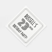 Art Deco Geïnspireerd op 23e verjaardag, aangepast Servet (Hoek)