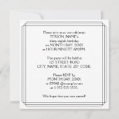 Art Deco geïnspireerd op 38e verjaardag, aangepast Kaart (Achterkant)