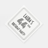 Art Deco geïnspireerd op 44e verjaardag, aangepast Servet (Hoek)