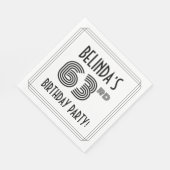 Art Deco geïnspireerd op 63e verjaardag, aangepast Servet (Hoek)