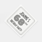 Art Deco geïnspireerd op 68e verjaardag, aangepast Servet (Hoek)