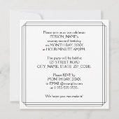 Art Deco geïnspireerd op 72e verjaardag, aangepast Kaart (Achterkant)