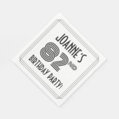 Art Deco geïnspireerd op 82e verjaardag, aangepast Servet (Hoek)